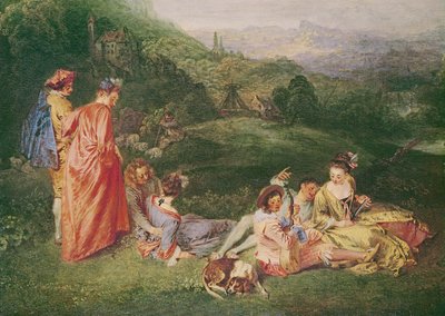 Amour paisible, c.1718-19 - Jean Antoine Watteau